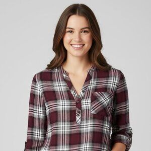 Beachlunchlounge Charlie High Low Flannel Shirt